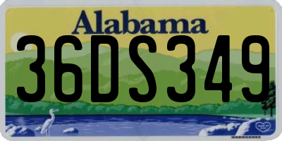 AL license plate 36DS349