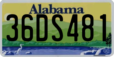 AL license plate 36DS481