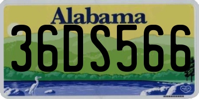 AL license plate 36DS566