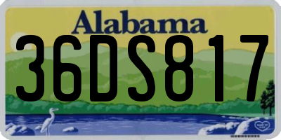 AL license plate 36DS817