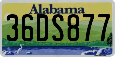 AL license plate 36DS877