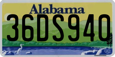 AL license plate 36DS940