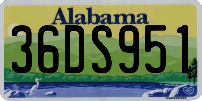 AL license plate 36DS951