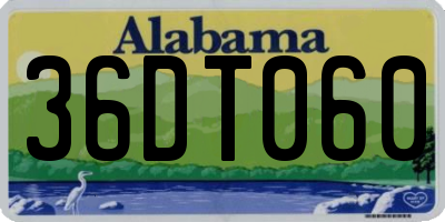 AL license plate 36DT060