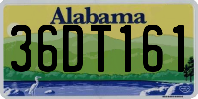 AL license plate 36DT161