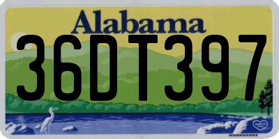 AL license plate 36DT397