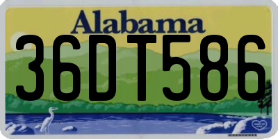 AL license plate 36DT586