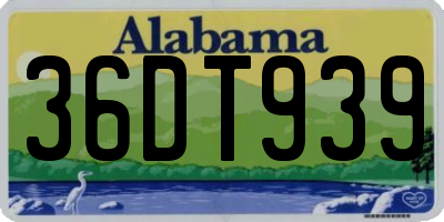 AL license plate 36DT939