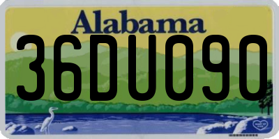AL license plate 36DU090