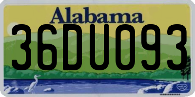 AL license plate 36DU093