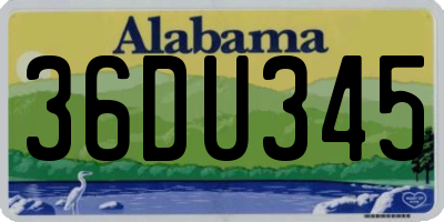 AL license plate 36DU345