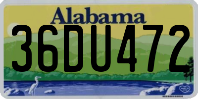 AL license plate 36DU472