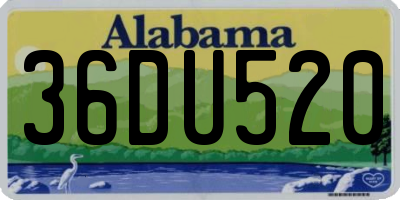AL license plate 36DU520
