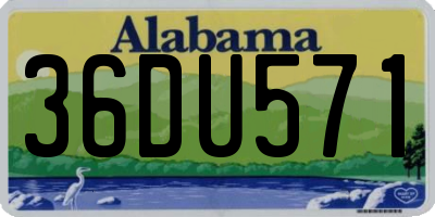 AL license plate 36DU571