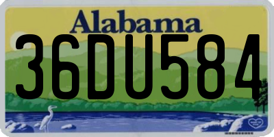 AL license plate 36DU584