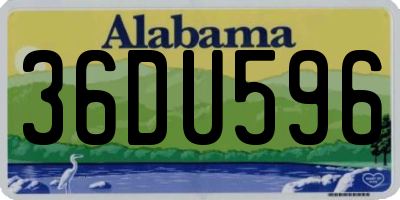 AL license plate 36DU596