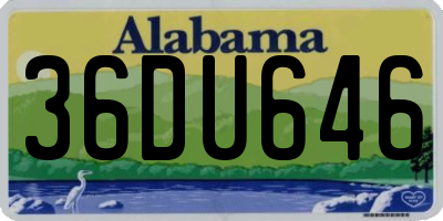 AL license plate 36DU646