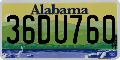 AL license plate 36DU760