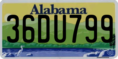 AL license plate 36DU799