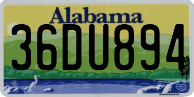 AL license plate 36DU894