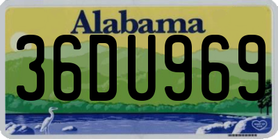 AL license plate 36DU969
