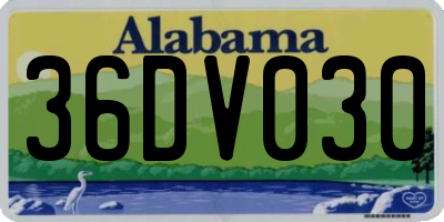 AL license plate 36DV030