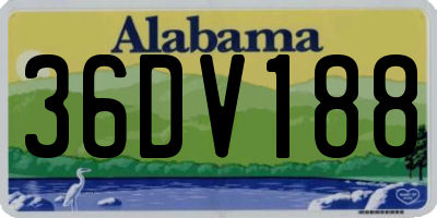 AL license plate 36DV188