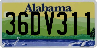 AL license plate 36DV311