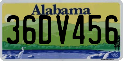 AL license plate 36DV456