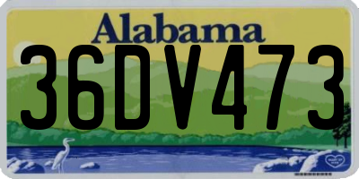 AL license plate 36DV473