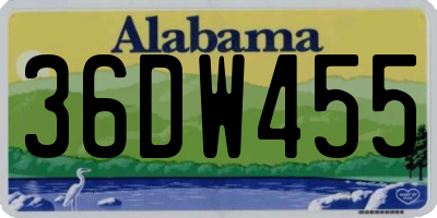AL license plate 36DW455