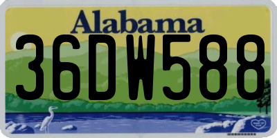 AL license plate 36DW588