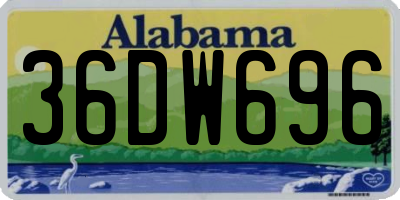 AL license plate 36DW696