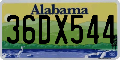 AL license plate 36DX544