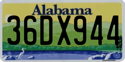 AL license plate 36DX944