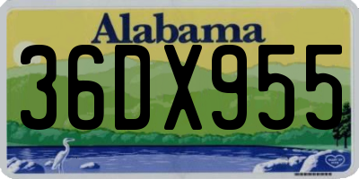 AL license plate 36DX955