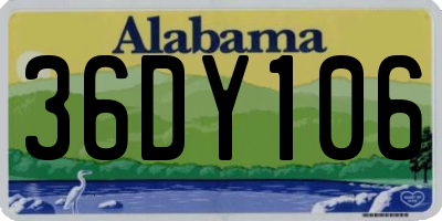 AL license plate 36DY106