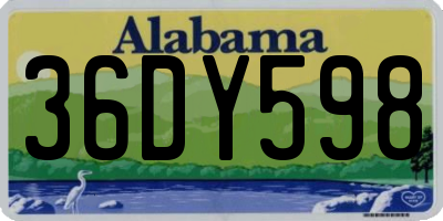 AL license plate 36DY598