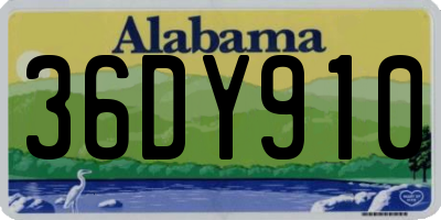 AL license plate 36DY910