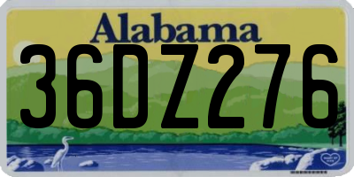 AL license plate 36DZ276