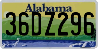 AL license plate 36DZ296