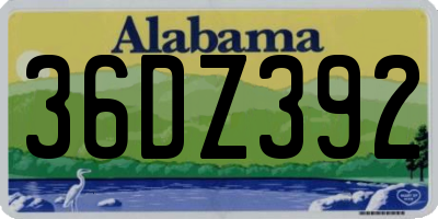AL license plate 36DZ392