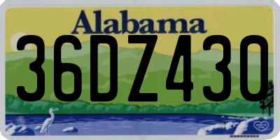 AL license plate 36DZ430