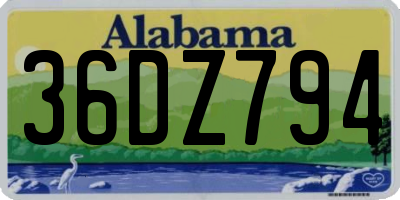 AL license plate 36DZ794