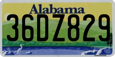 AL license plate 36DZ829