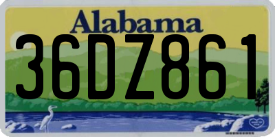 AL license plate 36DZ861