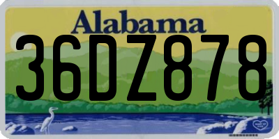 AL license plate 36DZ878