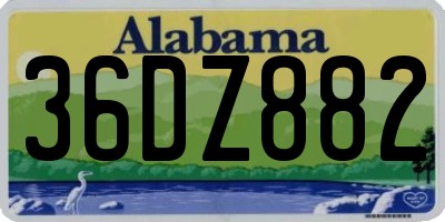 AL license plate 36DZ882