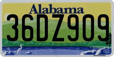 AL license plate 36DZ909