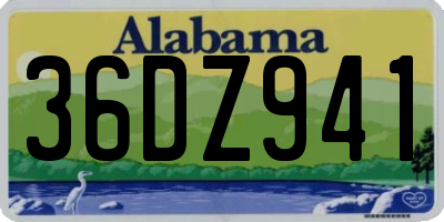 AL license plate 36DZ941